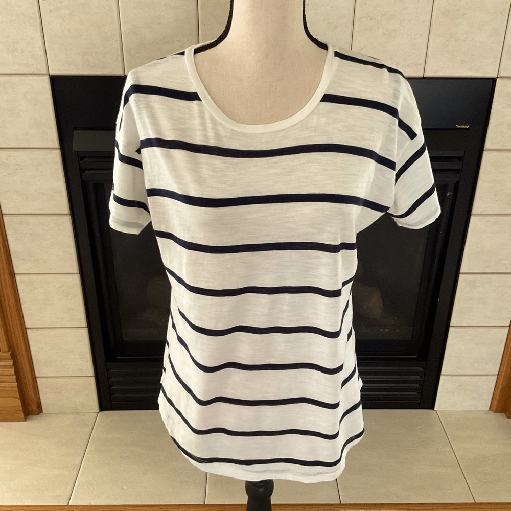 Madewell Short Sleeve, Stripe Women’s Top, Sz M